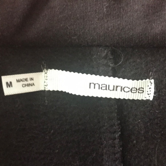 Maurice’s black pea coat with hood - Picture 3 of 5